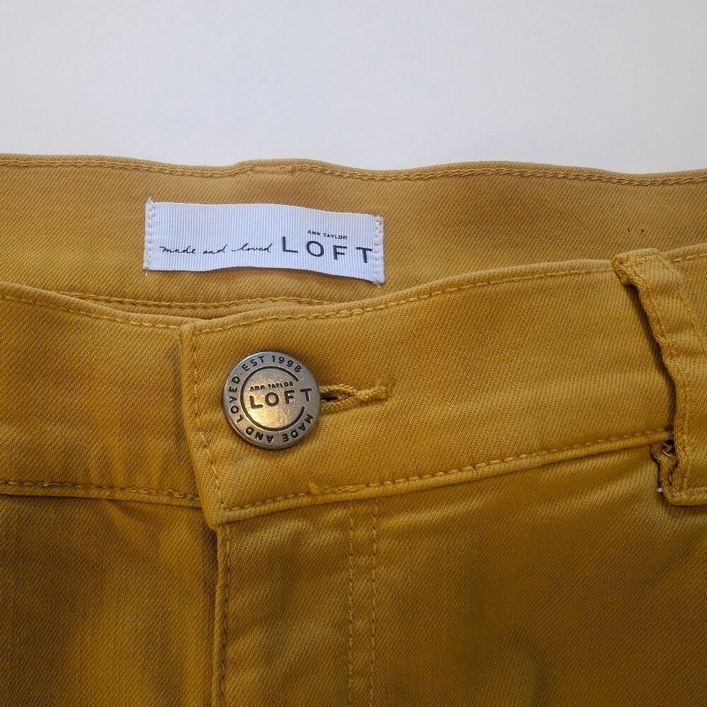 Loft Mustard Yellow modern skinny ankle jeans